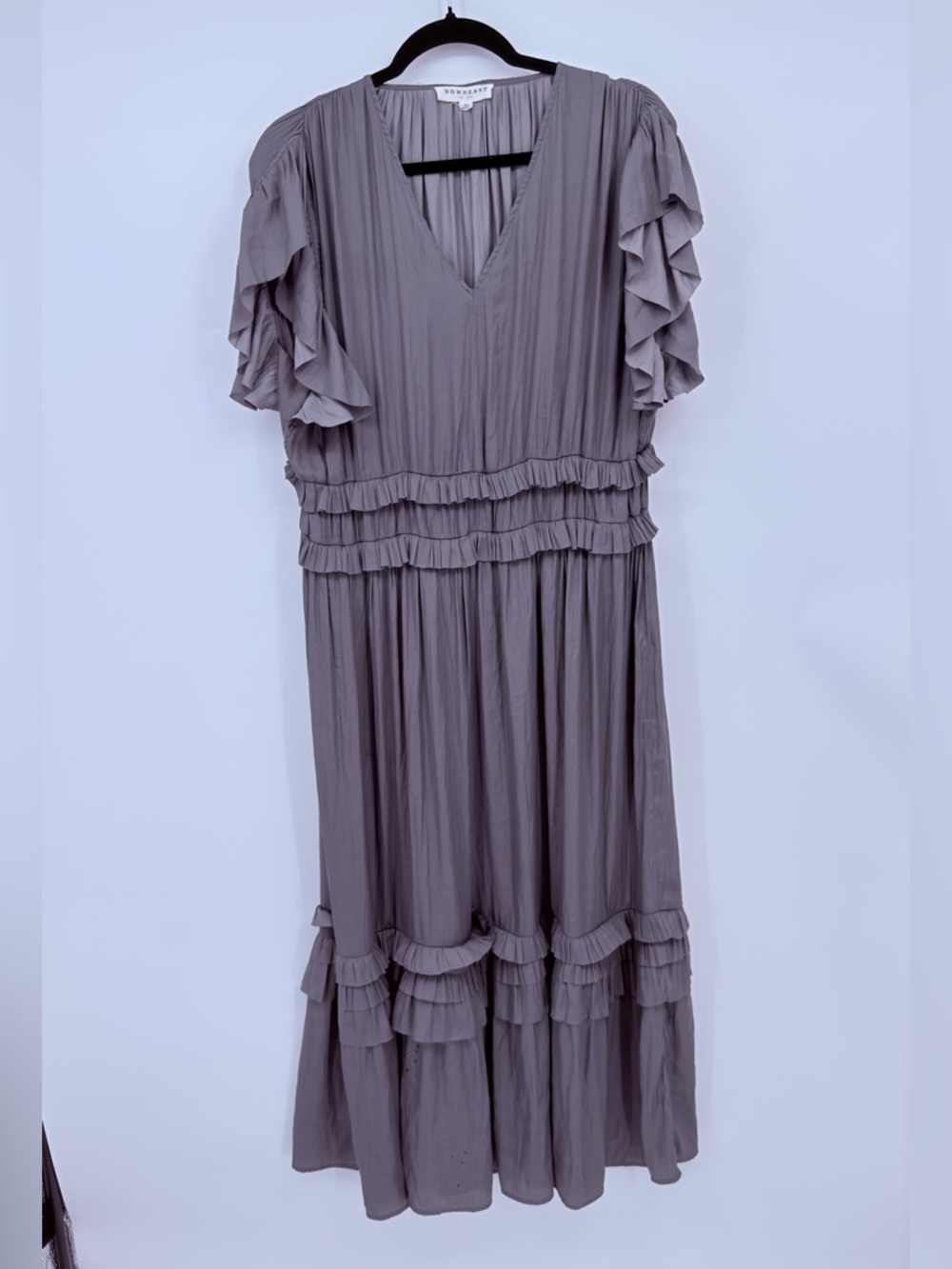 Downeast Tiered Maxi Dress XL Ruffle Boho Flowy Cottagecore
